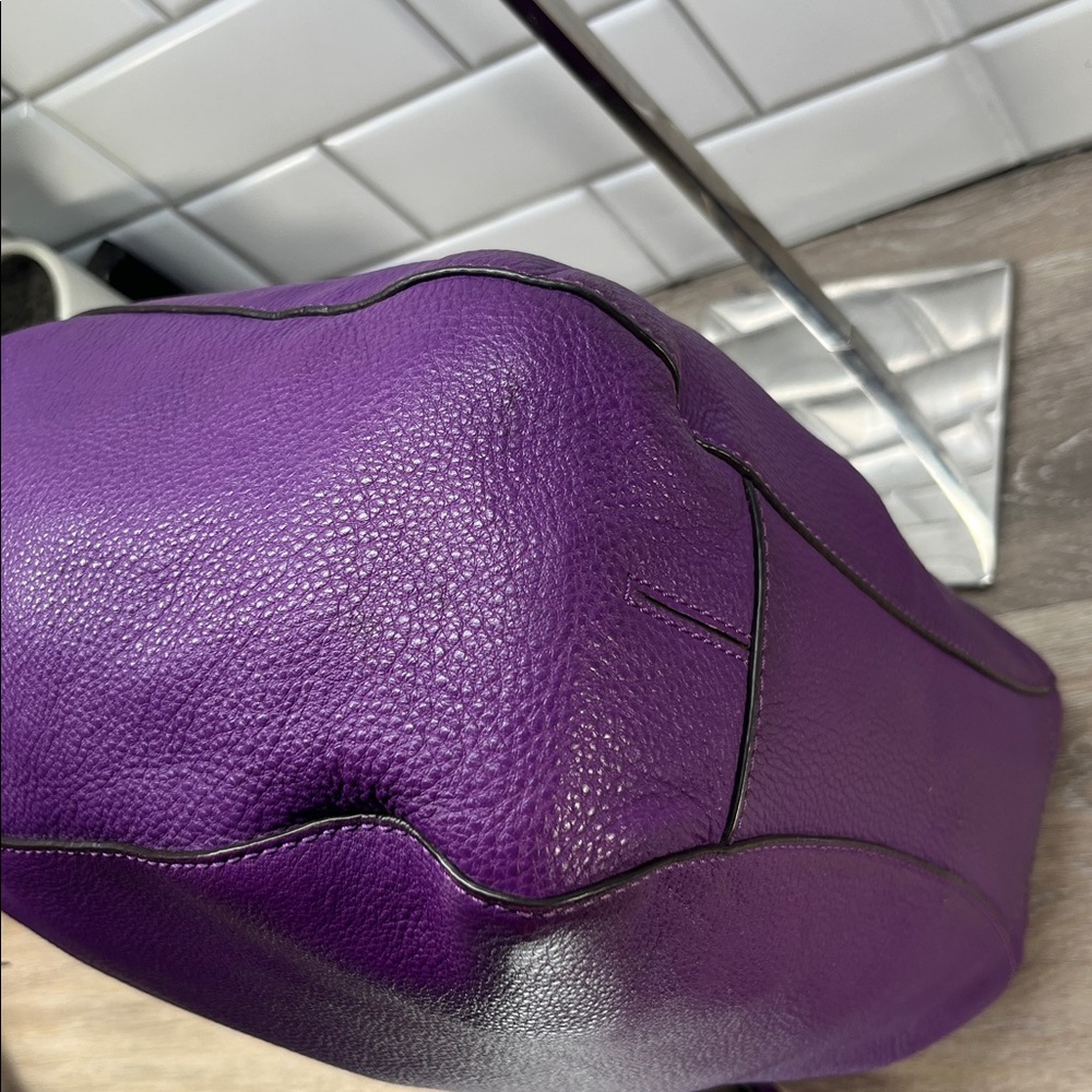 0880 Michael Kors purple pebble leather hobo 258570880 - Picture 7 of 16